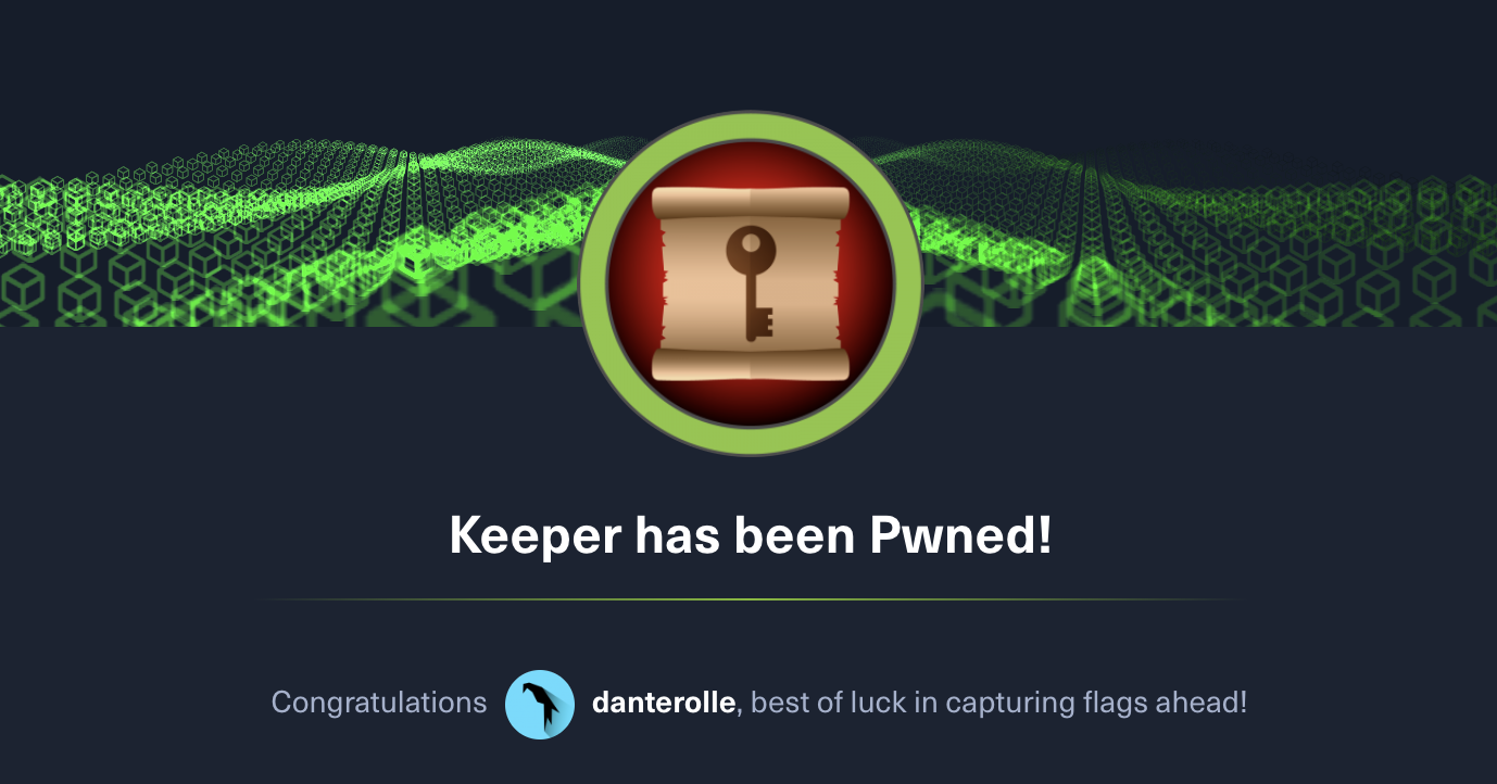 Pwning Keeper machine.